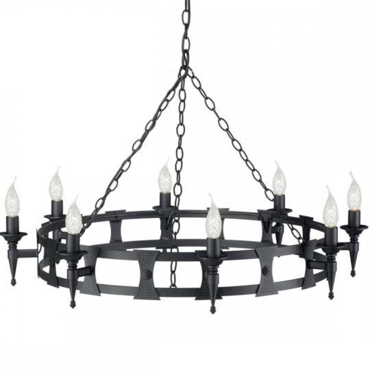 velky rustikalny kovany luster lampa cierna vinaren pivnica obyvacka jedalen mediteran klasicky nad stolom polovnicka chalupa lampy osvetlenie lameridiana interierovy dizajn.jpg